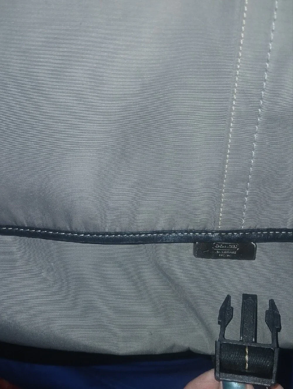Y2K Coach Men’s Messenger Bag in Gray with Black Strap